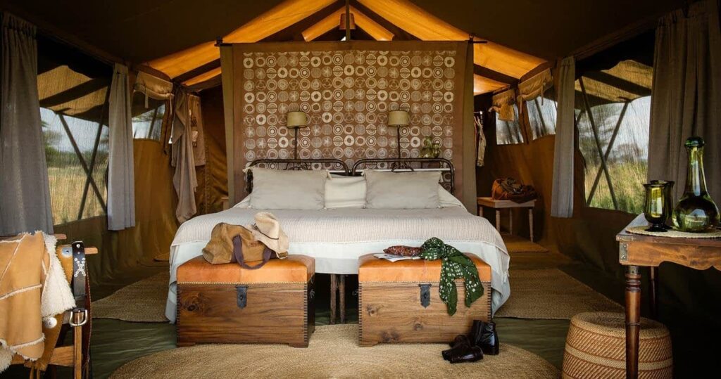 Luxury safari tent in the Serengeti, one of the best luxury safari experiences